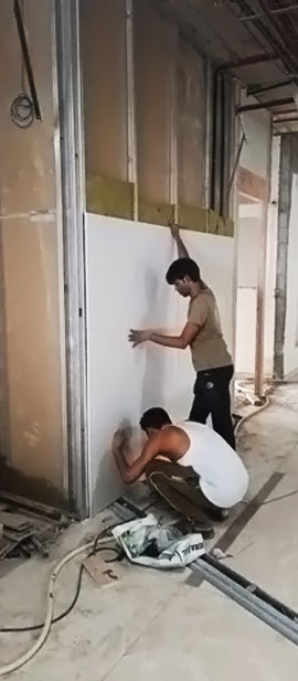 Acoustic Sliding Folding Partition Installation by Envirco Partitions in India