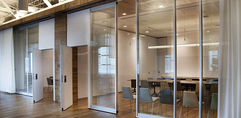 Modern Movable Glass Partition System with Flexible Space Division in India