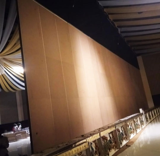 Acoustic partition system installed in banquet hall in Pan India for large space division